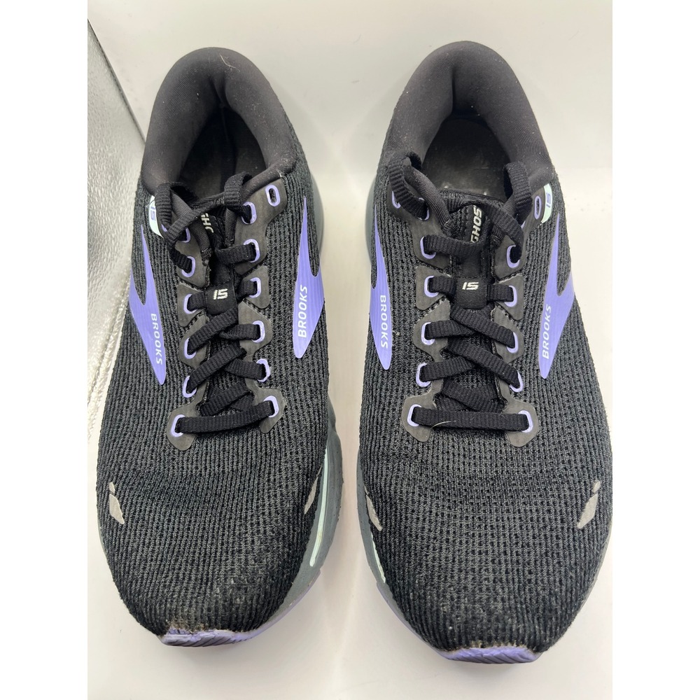 Brooks Ghost 15 Women's Running Shoes Black Purple Size 7.5 Neutral‎ Cushion